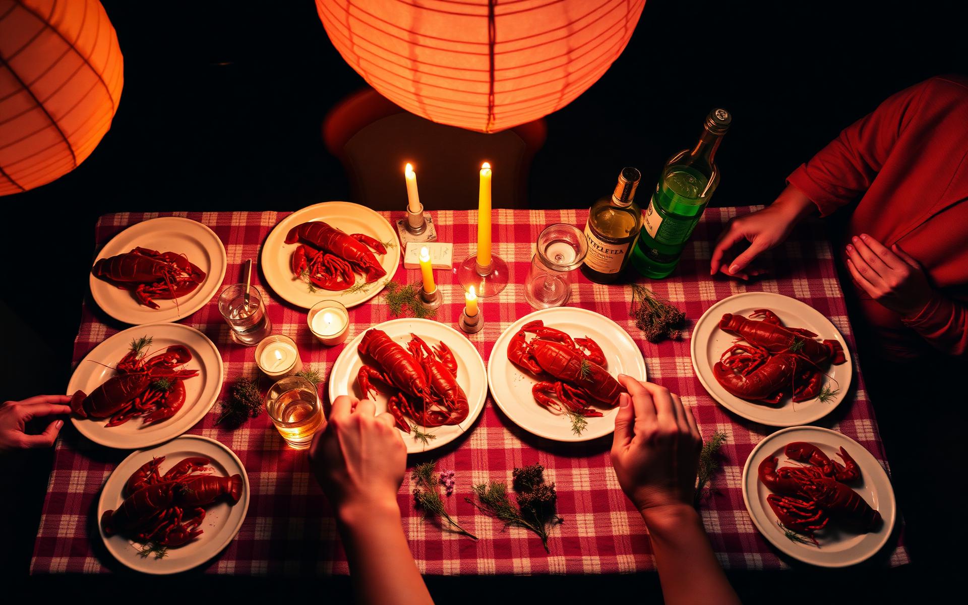 Kräftskiva table